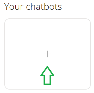 Chatfuel पर एक नया चैटबॉट शुरू करें।