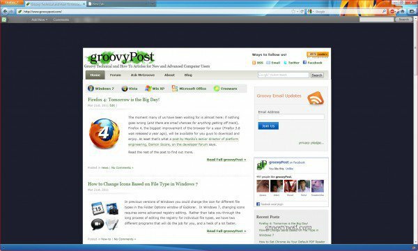 फ़ायरफ़ॉक्स 4 नए उपयोगकर्ता इंटरफ़ेस और गति