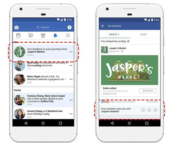 फेसबुक ने अपने हालिया विज्ञापन गतिविधि डैशबोर्ड के अंदर एक नया ई-कॉमर्स समीक्षा विकल्प लॉन्च किया है जो खरीदारों को फेसबुक पर विज्ञापित उत्पादों पर प्रतिक्रिया देने की अनुमति देता है।