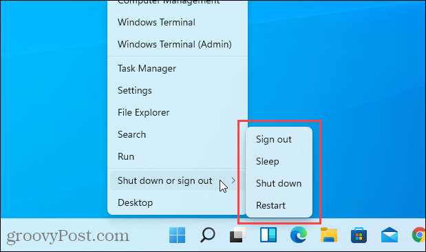 Windows 11 में Windows + X मेनू पर कोई हाइबरनेट विकल्प नहीं