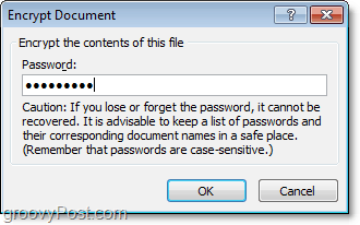 अपने कार्यालय 2010 दस्तावेज़ के लिए एक पासवर्ड बनाएँ