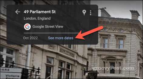 Google मानचित्र में पुरानी सड़क दृश्य इमेजरी चुनना
