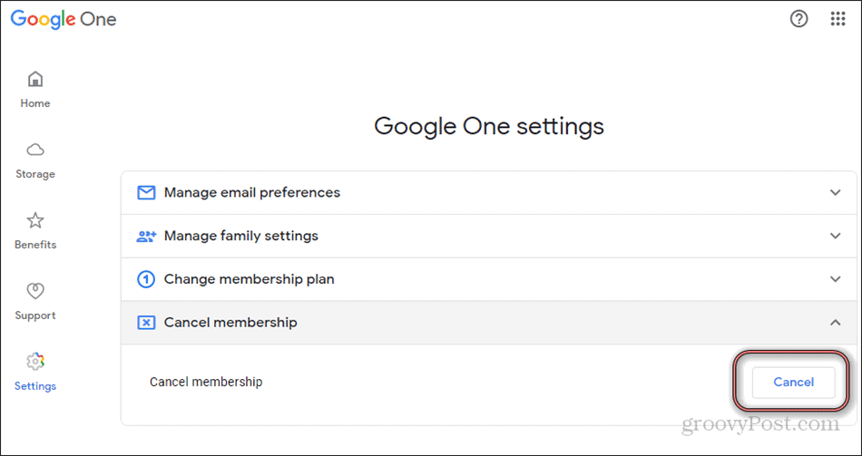 Google One सदस्यता रद्द करता है