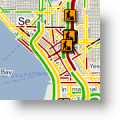 धमनी सड़कों के लिए Google मैप्स लाइव ट्रैफ़िक