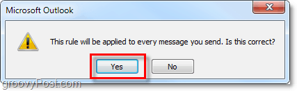 Outlook 2010 में सभी संदेशों पर नियम लागू करें
