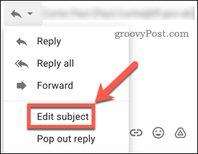 जीमेल में विषय संपादित करें
