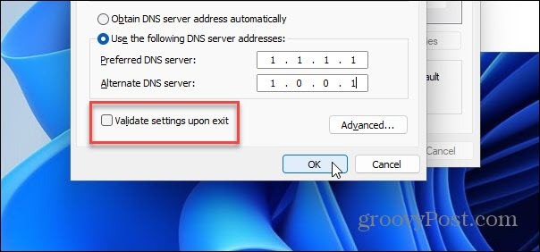 वैकल्पिक DNS नियंत्रण कक्ष