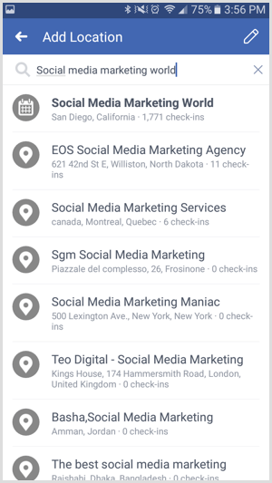फेसबुक में अपने ईवेंट की खोज करें।