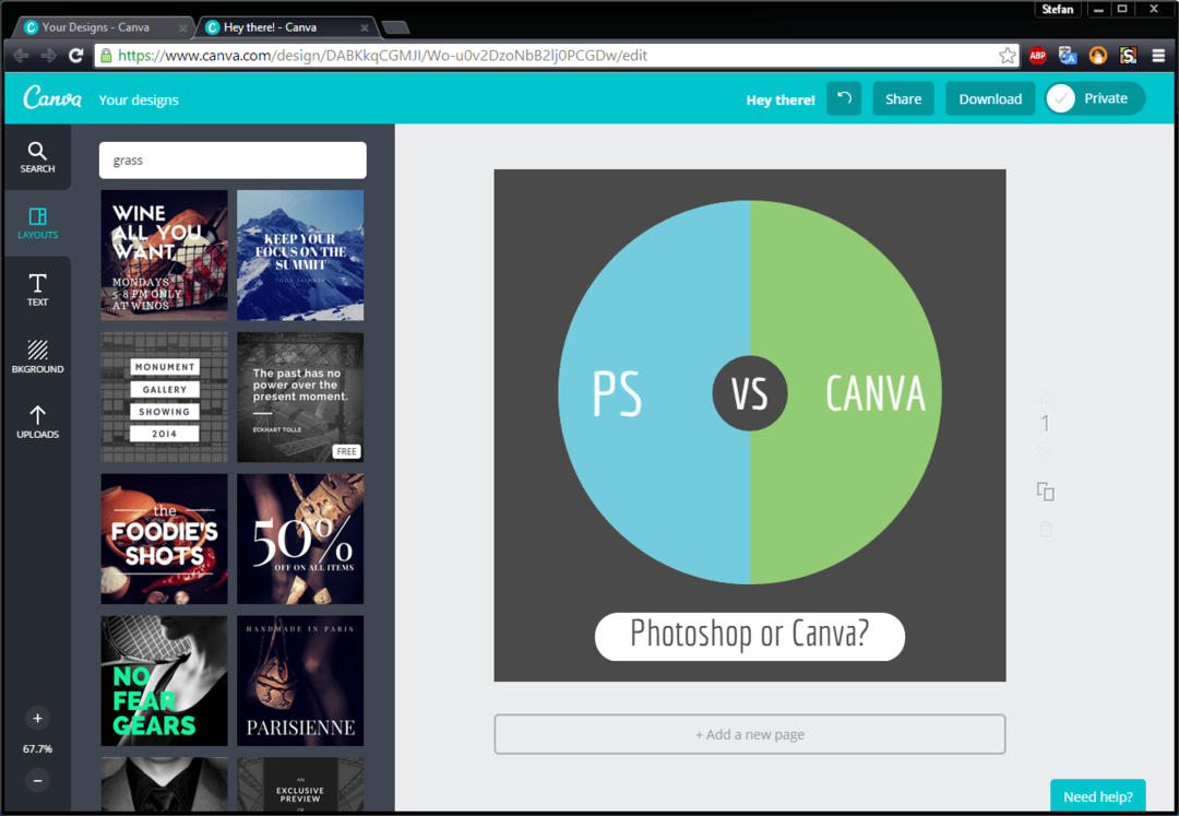 Canva ऑनलाइन डिज़ाइन ग्राफिक डिज़ाइन फ़ोटोशॉप वैकल्पिक न्यूनतम