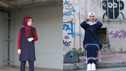 हिजाब कपड़ों में नेवी ब्लू कपड़े