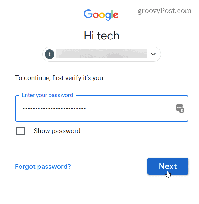 जानकारी सत्यापित करने के लिए पासवर्ड से अनलॉक करें