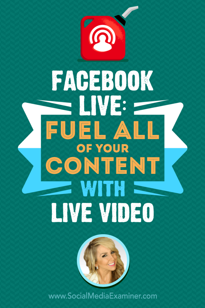 फेसबुक लाइव: सोशल मीडिया मार्केटिंग पॉडकास्ट पर चलें जॉनसन से अंतर्दृष्टि के साथ लाइव वीडियो के साथ आपकी सभी सामग्री का ईंधन।