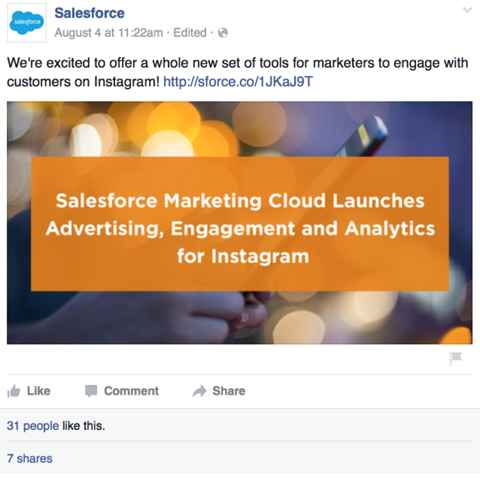 Salesforce जैविक छवि पोस्ट