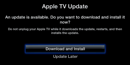 ऐप्पल टीवी सॉफ्टवेयर को अपडेट करें