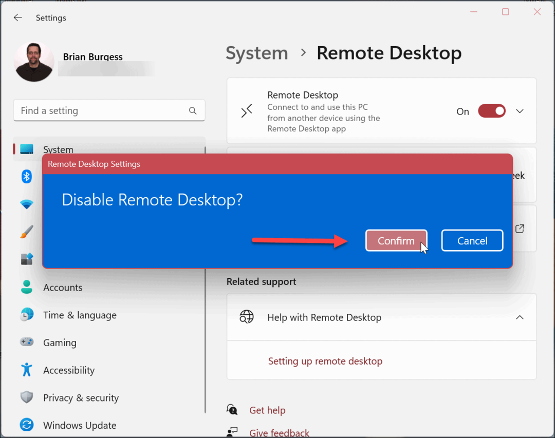 विंडोज 11 में रिमोट डेस्कटॉप को डिसेबल कैसे करें