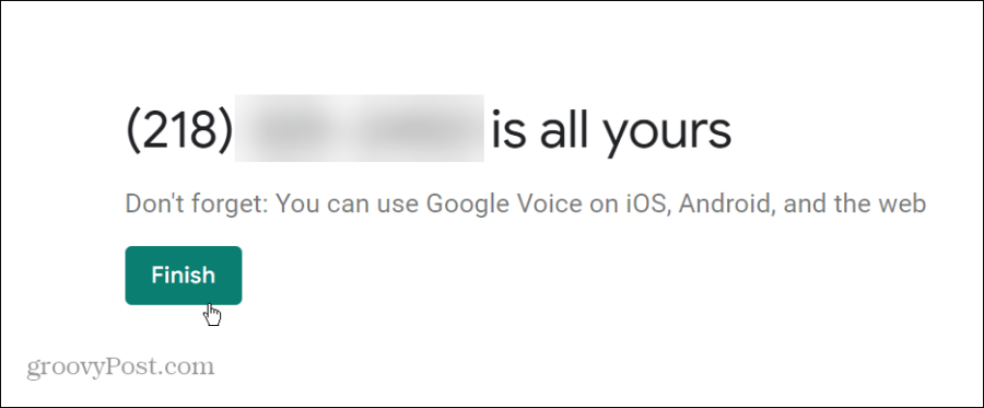 आपका Google Voice नंबर
