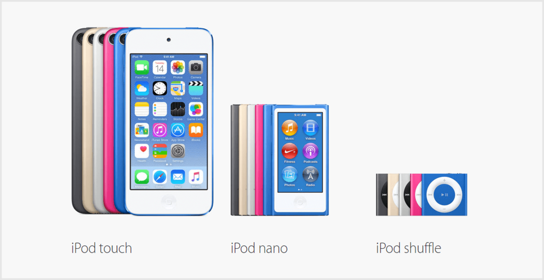 नई Apple iPod Lineup आज की घोषणा की