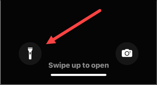 टॉर्च बटन iPhone लॉक स्क्रीन