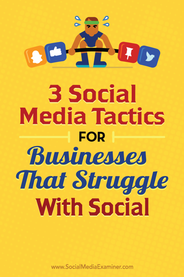 किसी भी व्यवसाय का उपयोग कर सकते हैं तीन सामाजिक मीडिया रणनीति पर सुझाव।