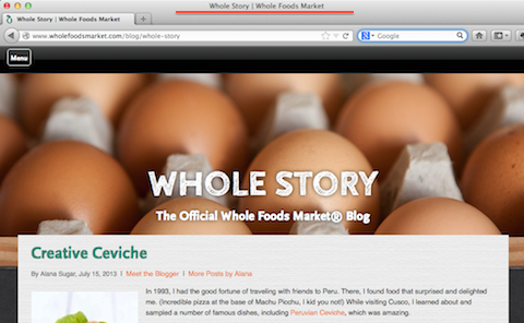 पूरे खाद्य पदार्थ ब्लॉग