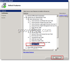 Windows Server 2008 में हाइपर- V उपकरण फ़ीचर सक्षम करें