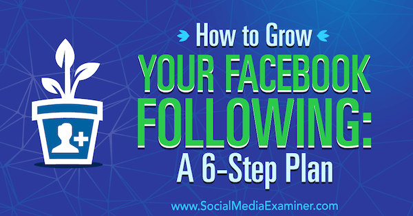 सोशल मीडिया एग्जामिनर पर डैनियल नोएलटन द्वारा 6-चरण की योजना के बाद आपका फेसबुक कैसे आगे बढ़ता है।