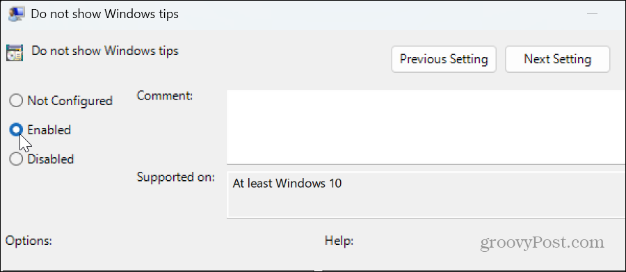 Windows 11 युक्तियाँ और सुझाव अधिसूचनाएँ अक्षम करें