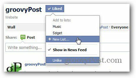 फेसबुक पेज नई सूची को सूचीबद्ध करते हैं