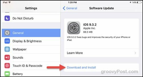 Apple iOS 9.3.2 सिक्योरिटी पैच अपडेट करें