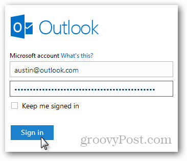 outlook.com ईमेल लॉगिन
