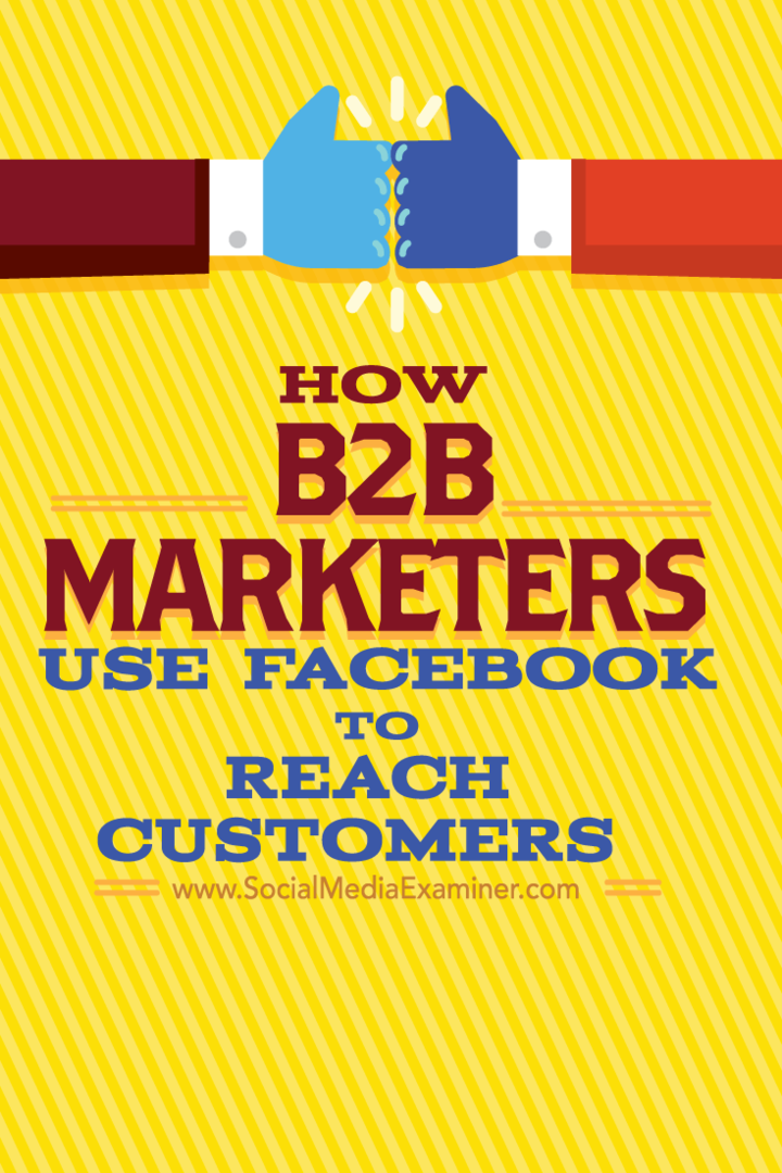 फेसबुक पर b2b मार्केटिंग