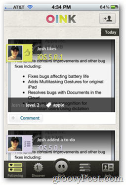 IOS के लिए OINK रिव्यू कम्युनिटी ऐप