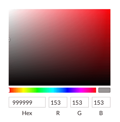 रंग बीनने वाले रंगों का चयन करें या हेक्साडेसिमल कोड दर्ज करें।