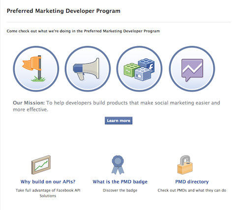फेसबुक ने मार्केटिंग डेवलपर प्रोग्राम को प्राथमिकता दी