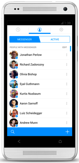 Android के लिए फेसबुक मैसेंजर अनुभव