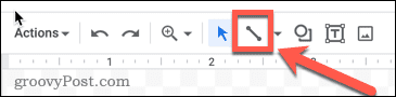 Google डॉक्स में लाइन टूल