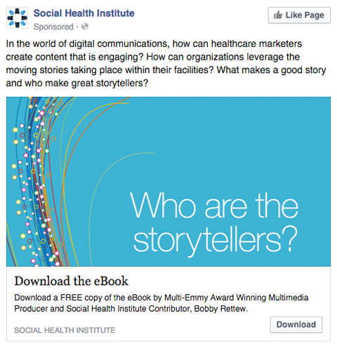 सामाजिक स्वास्थ्य संस्थान फेसबुक विज्ञापन