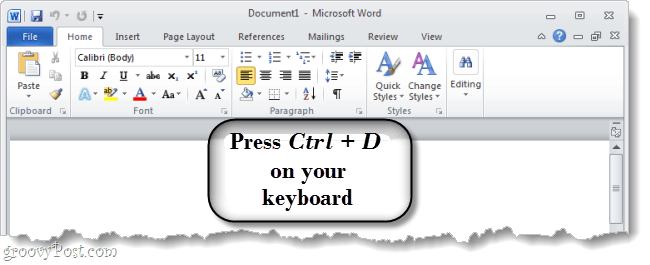 Microsoft Word 2010 में डिफ़ॉल्ट फ़ॉन्ट कैसे बदलें