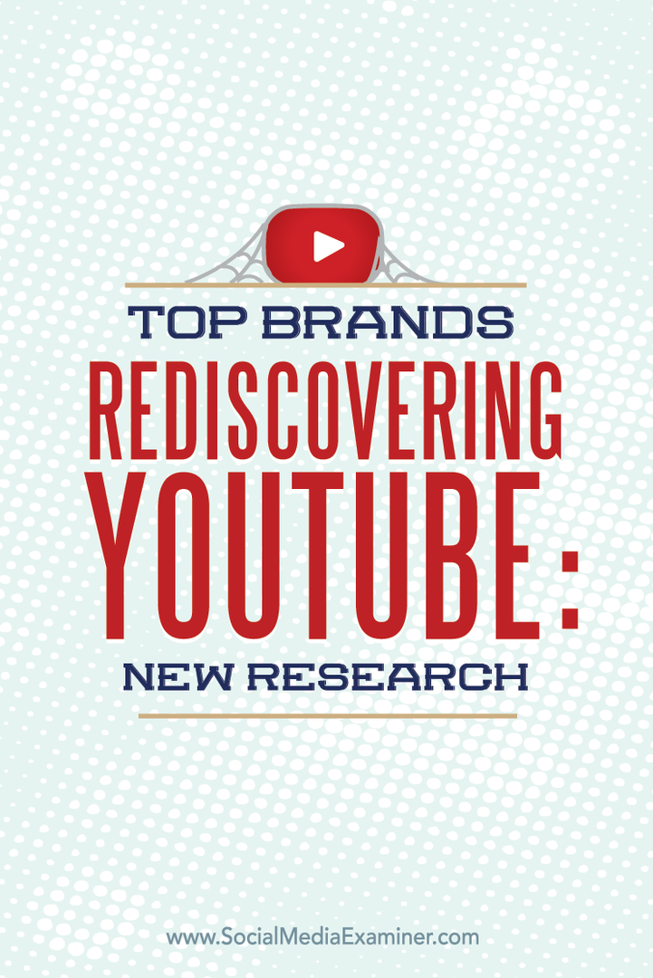अनुसंधान से पता चलता है कि शीर्ष ब्रांड यूट्यूब को फिर से खोज रहे हैं