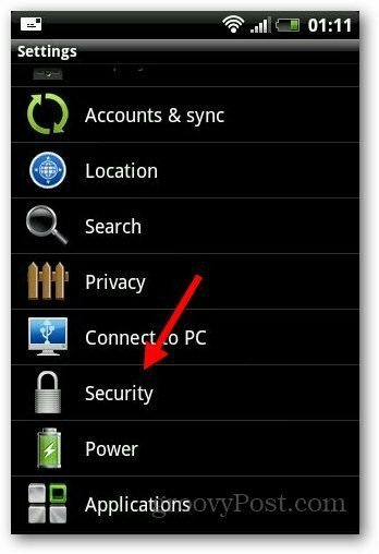 सुरक्षा लॉक Android 2