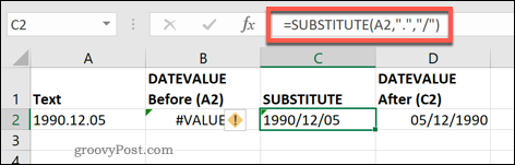 Excel में SUBSTITUTE फ़ंक्शन