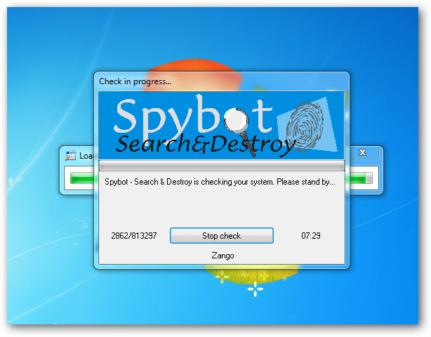 Spybot खोज और नष्ट स्कैन