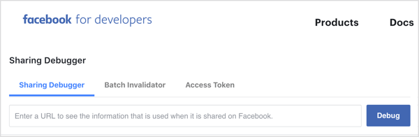 डिबगर टूल का उपयोग यह सुनिश्चित करने के लिए करें कि फेसबुक सही फेसबुक लिंक पूर्वावलोकन छवि खींच रहा है।
