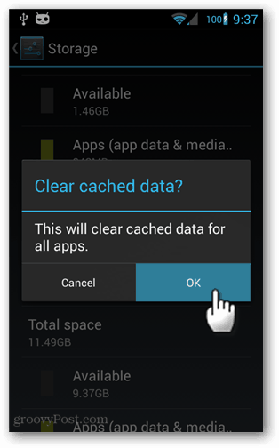 एंड्रॉइड 4.2+ पर सभी कैश्ड ऐप डेटा को कैसे साफ़ करें