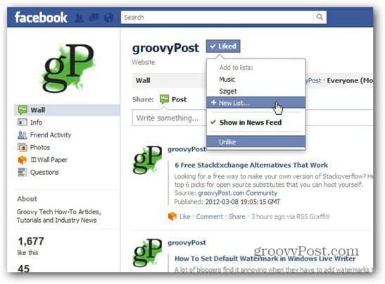 फेसबुक जोड़ता सूची: कैसे उन्हें उपयोग करने के लिए