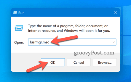 विंडोज 11 पर lusrmgr खोलें