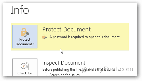 पासवर्ड प्रोटेक्ट और एनक्रिप्ट ऑफिस 2013 डॉक्यूमेंट्स: सुरक्षा की पुष्टि करें