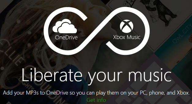 Xbox संगीत OneDrive