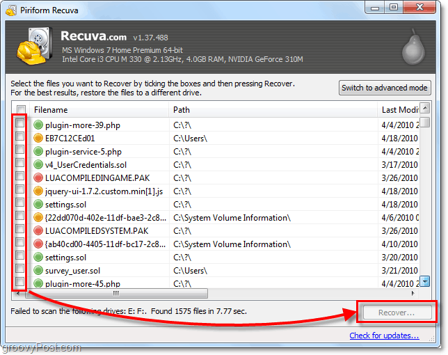कैसे-कैसे आसानी से पुनर्प्राप्त या सुरक्षित रूप से हटाए गए फ़ाइलों को Recuva के साथ मिटा दें