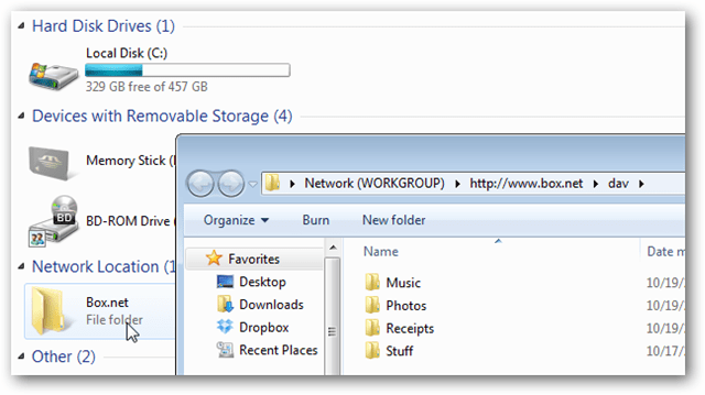 Box.net: विंडोज में एक नेटवर्क फ़ोल्डर के रूप में अपने नि: शुल्क 50GB खाते का नक्शा